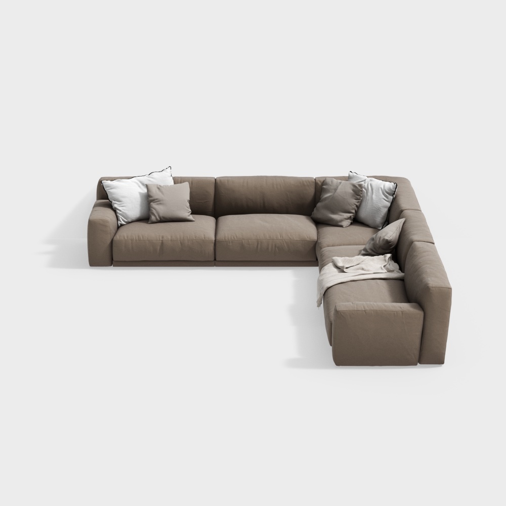 Contemporary trend fabric sofa（sofa）brown