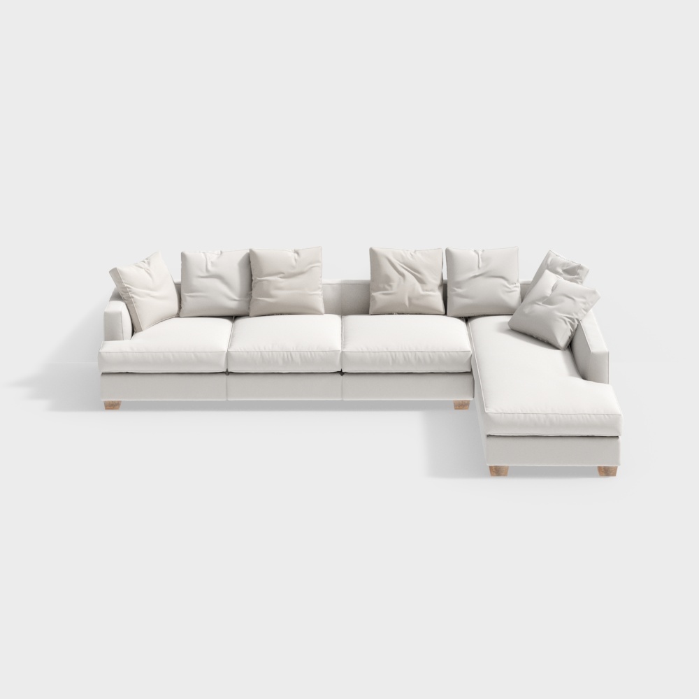 Contemporary trend fabric sofa (sofa)white