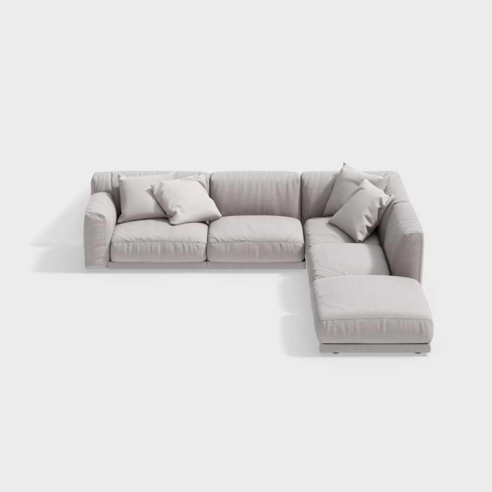 Sofá de tela de tendencia contemporánea (sofá) gris