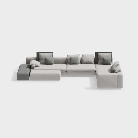 Elegant Modern 3D Sofa Model Design