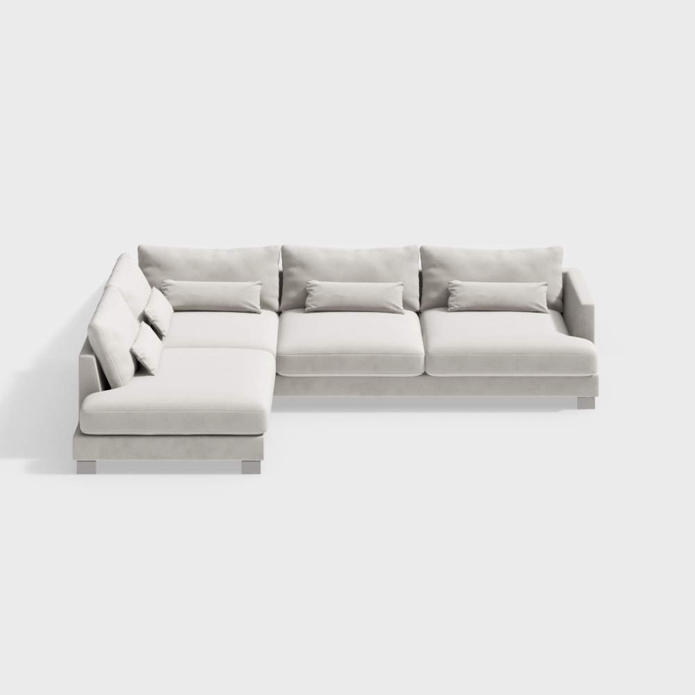 Contemporary trend fabric sofa nude