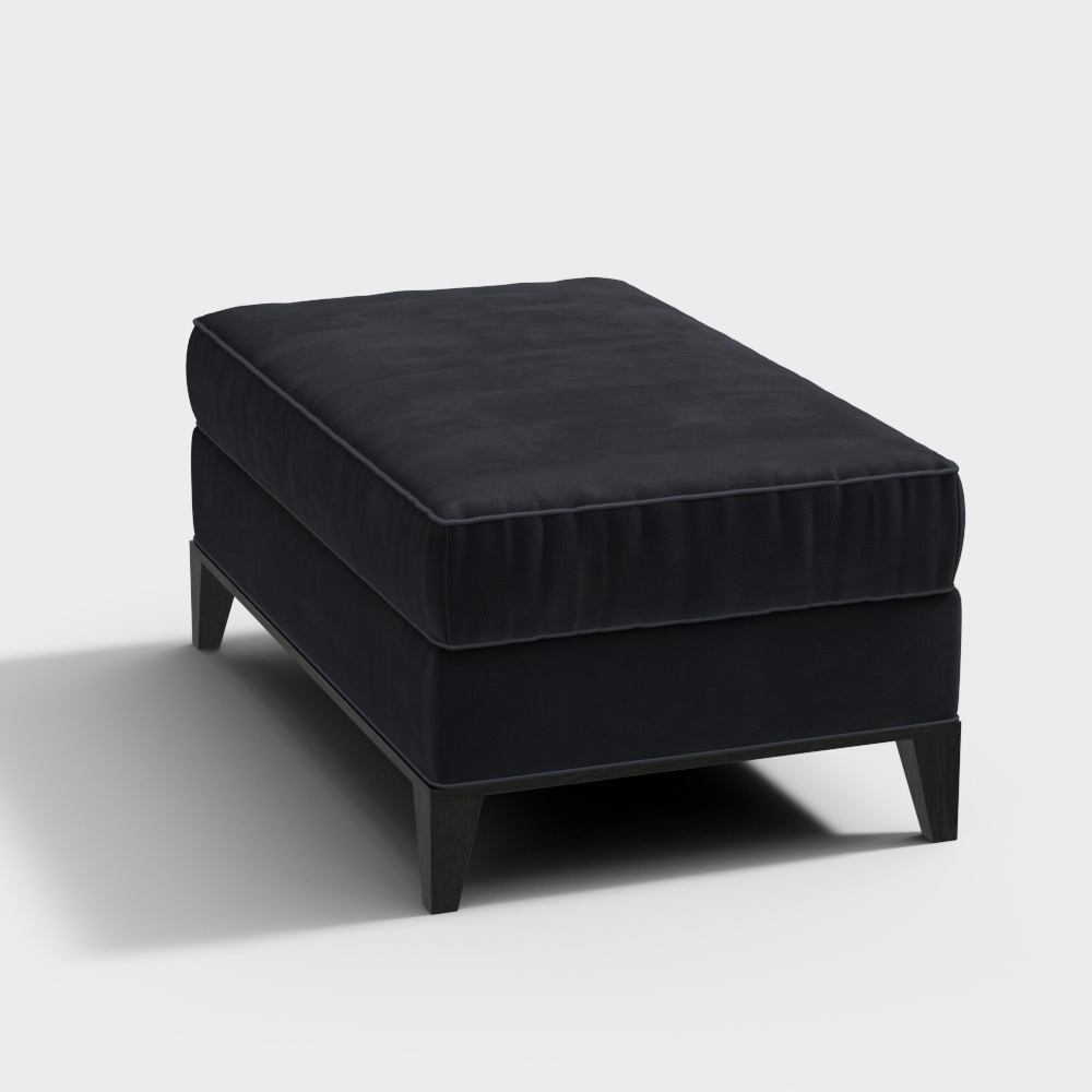Canapé en tissu tendance contemporain ottoman marine