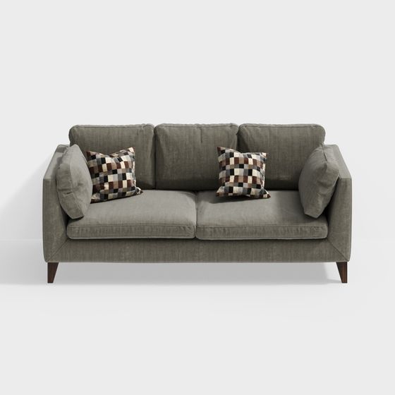 Cozy Comfort Low-Poly Sofa 3D model