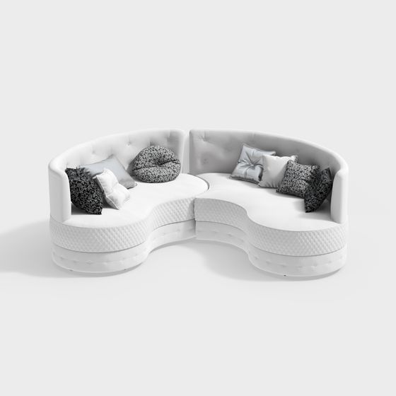 Stylish Low-Polygon 3D Sofa Model