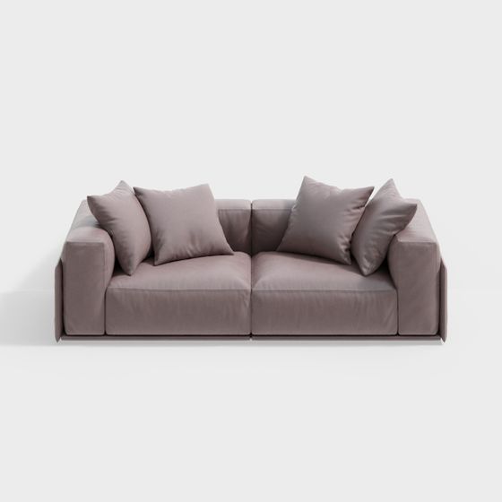 Urban Comfort Low-Poly Sofa 3D model