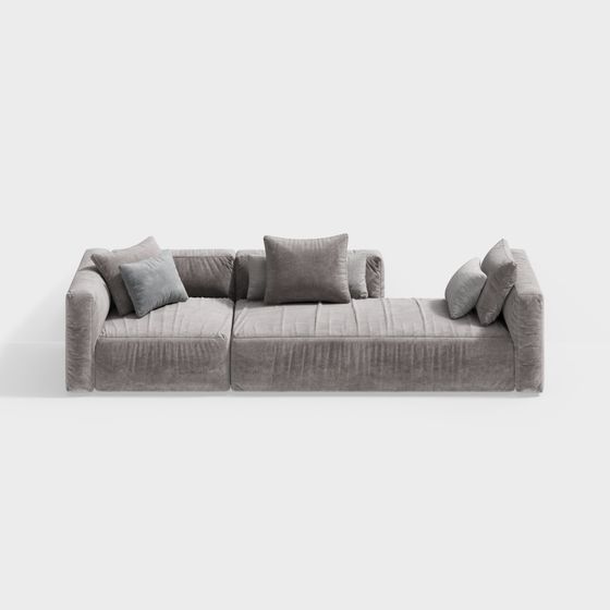 Stylish Low-Poly Sofa 3D Model for Modern Interiors