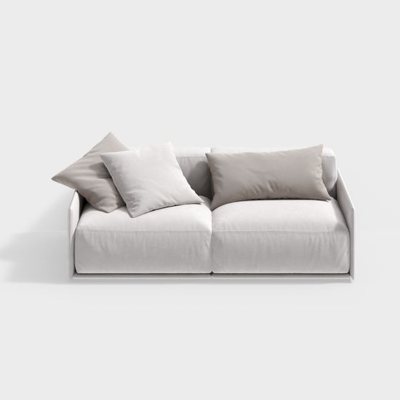 Elegant Minimalist 3D Sofa Model for Modern Interiors