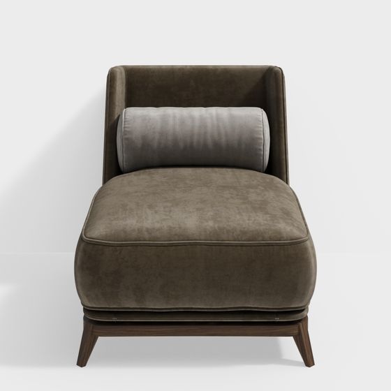 Elegant Velvet Touch Armchair 3D model