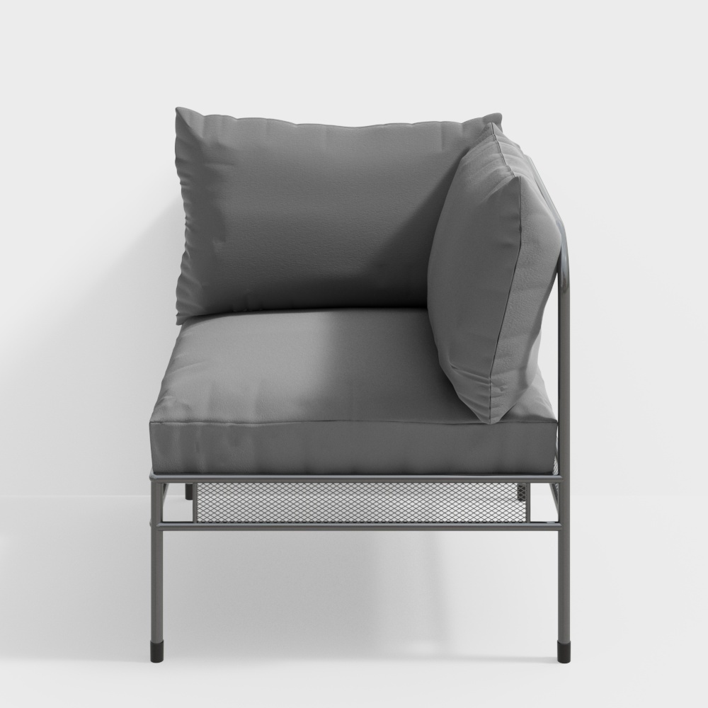 Fauteuil en cuir gris