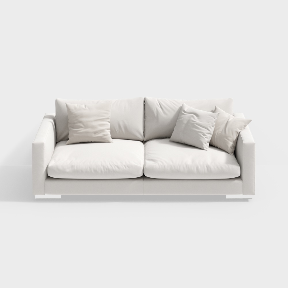 Leather sofa（loveseat）white