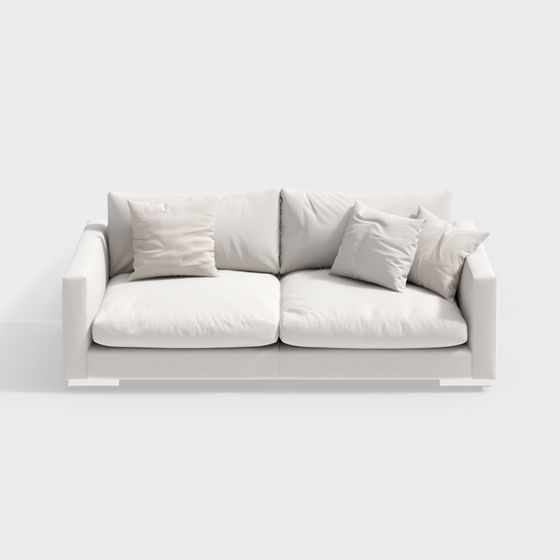 Minimalist 3D Sofa Model for Modern Interiors