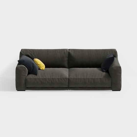 Stylish Low-Poly Sofa 3D model