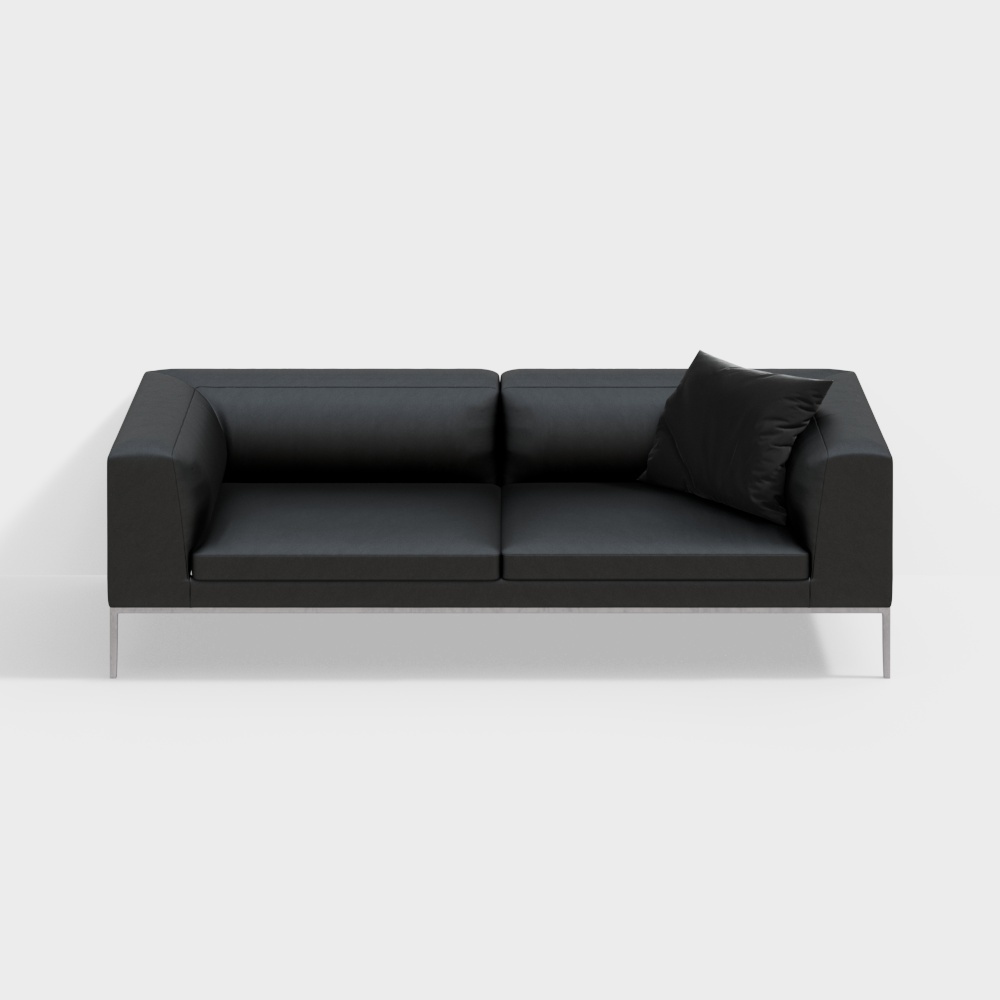 Sofa da (sofa) màu đen