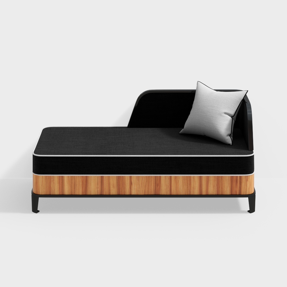 Divano in Cuoio Nero (Sofa)