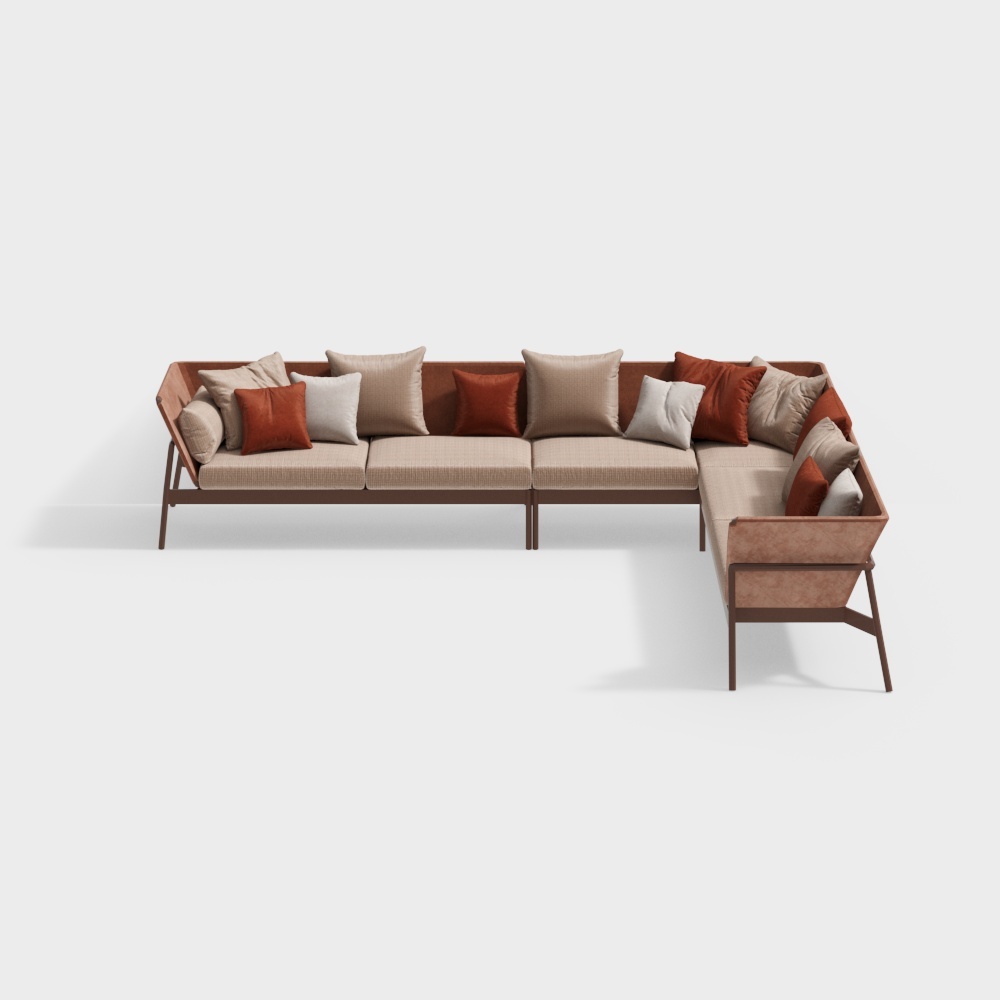 Leather sofa（sofa）orange