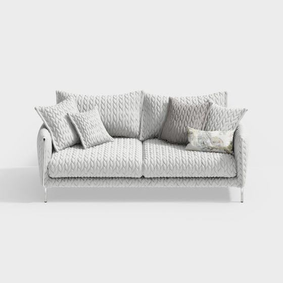 Cozy Weave Sofa 3D model for Modern Interiors