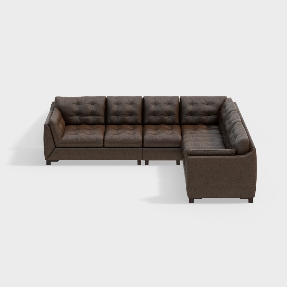 Leather sofa （sofa) brown