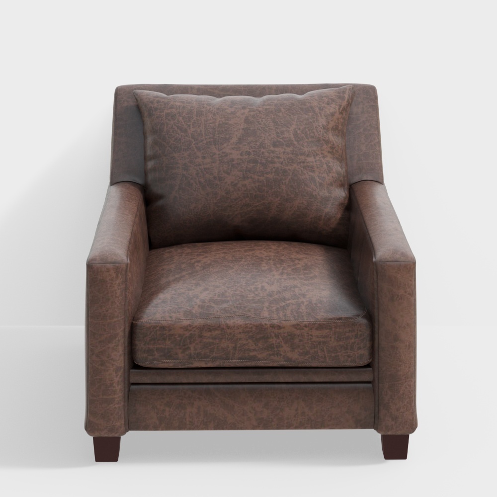 Canapé en cuir cramoisi (chaise) divan