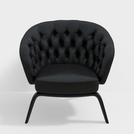 Elegant Round Chair 3D model