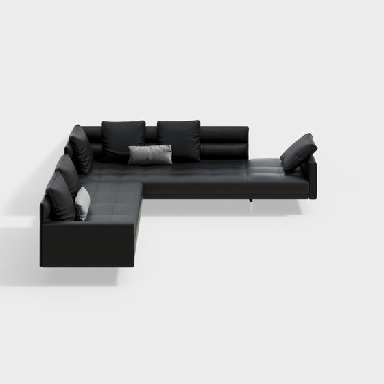 Modern Low Poly Sofa 3D Model