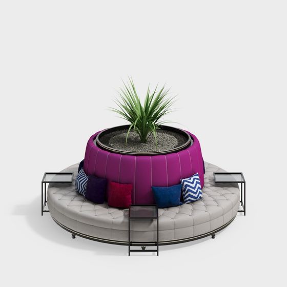 Round Table Garden 3D model