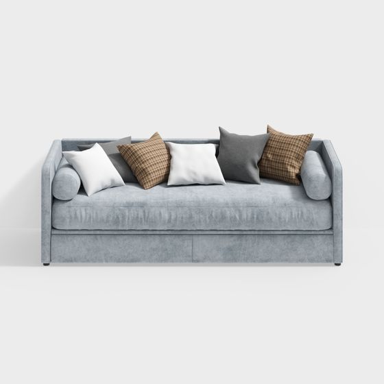 Elegant Low-Poly Sofa 3D model for Modern Interiors