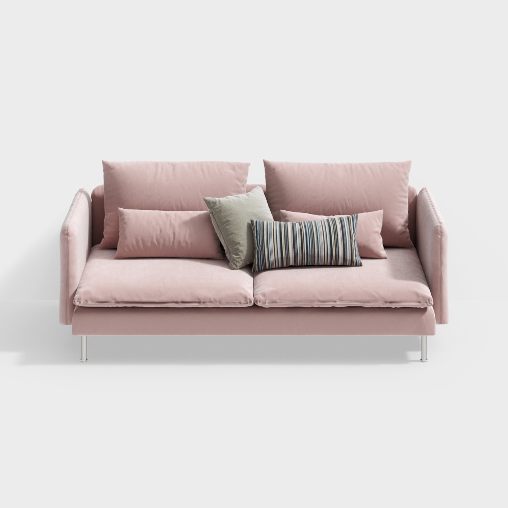 Velvet sofa pink