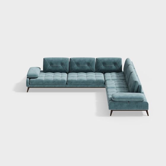 Stylish Modern Sofa 3D Model for Interior Design