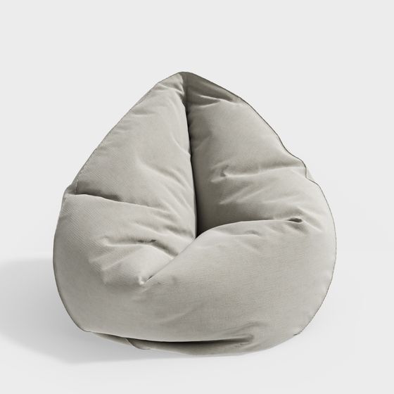 Stylish Low-Poly Bean Bag Sofa 3D model