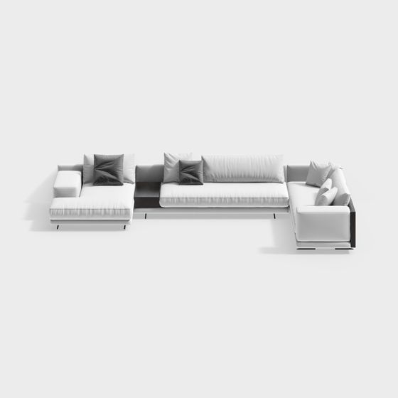 Urban Comfort Sofa 3D model for Contemporary Spaces