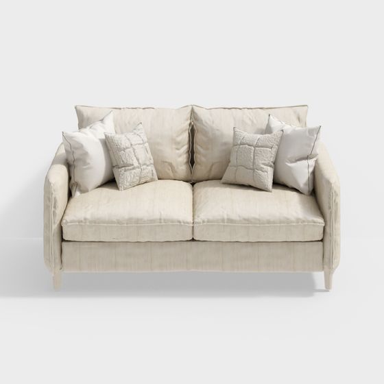 Cozy Comfort Low-Poly Sofa 3D model