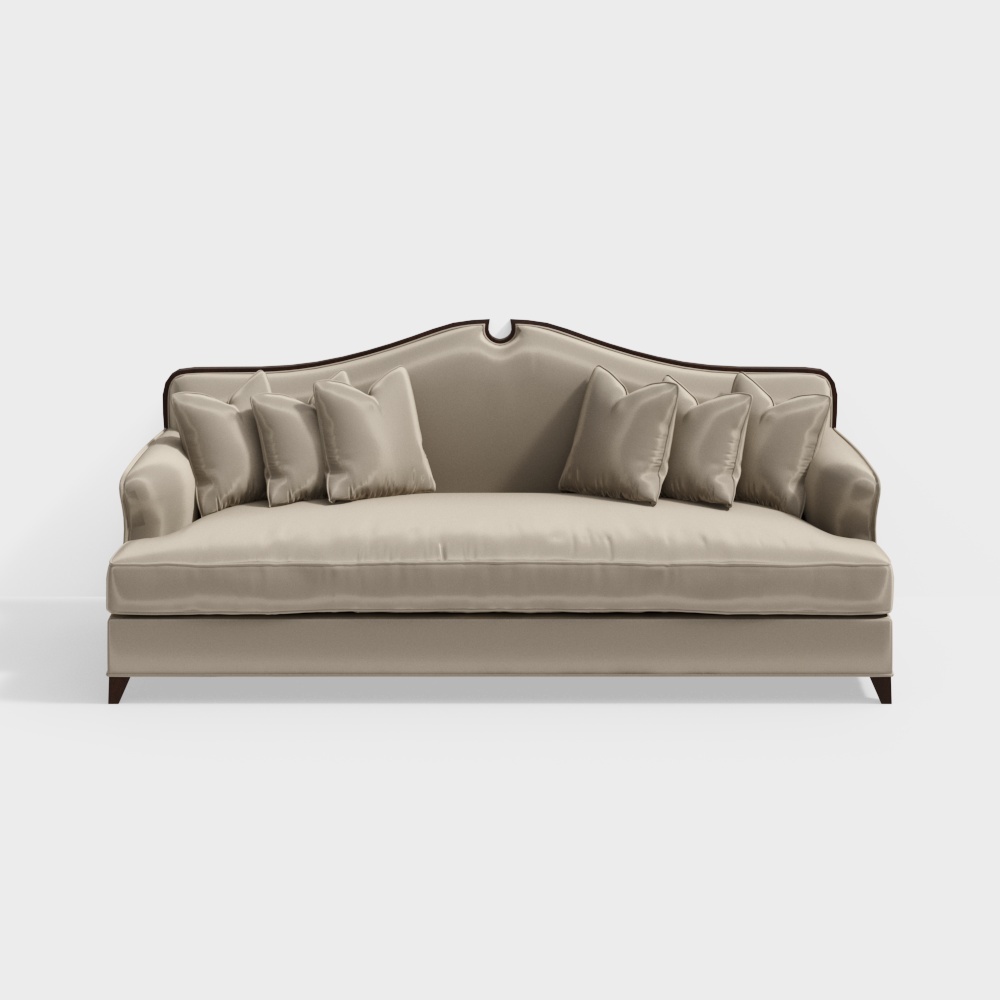 Elegant Living Room Couch 3D model