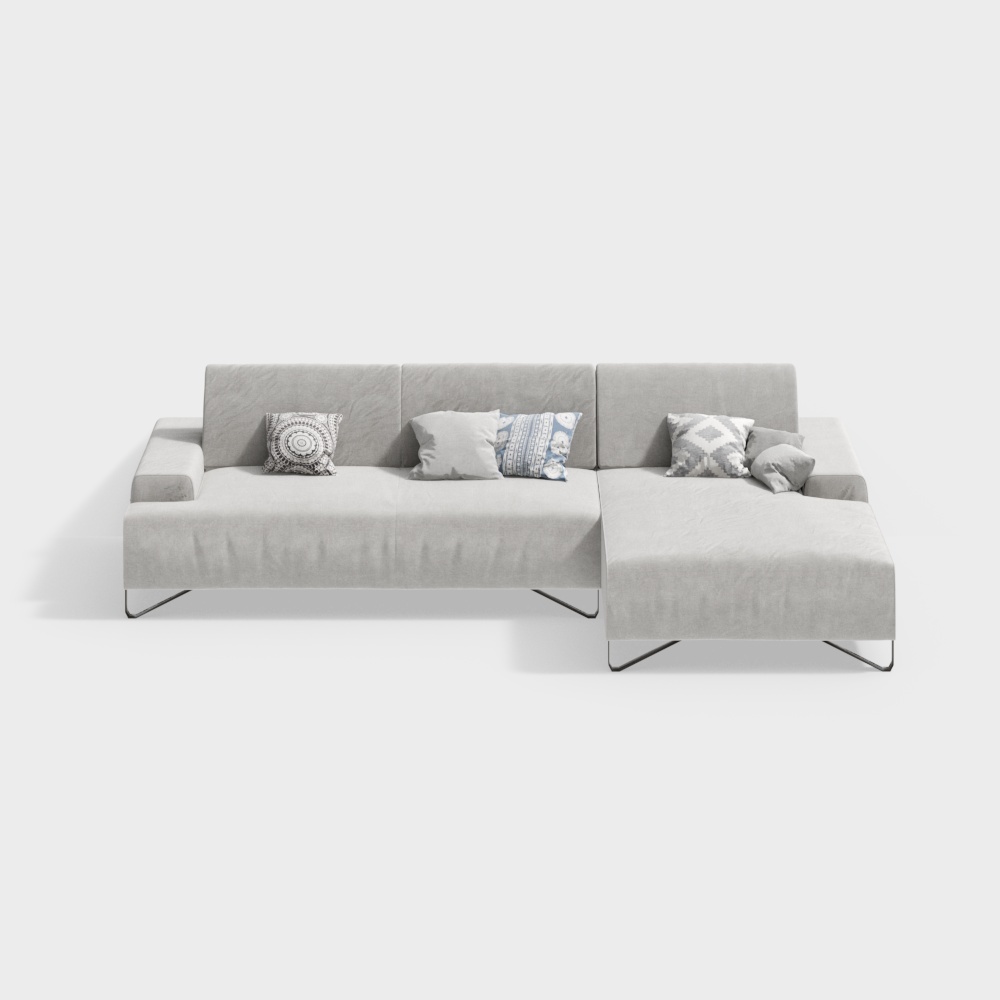 Бархатный диван (диван) серый