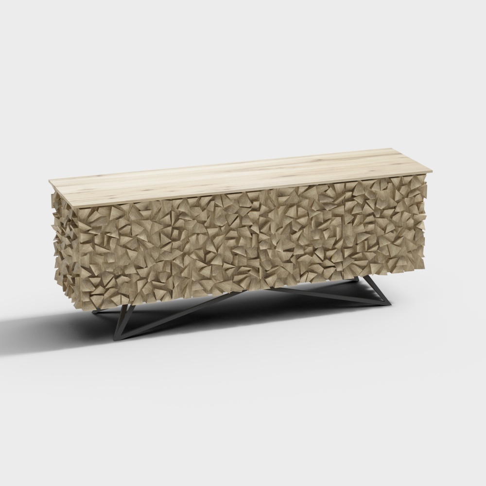 Geometric Forest TV Stand 3D model