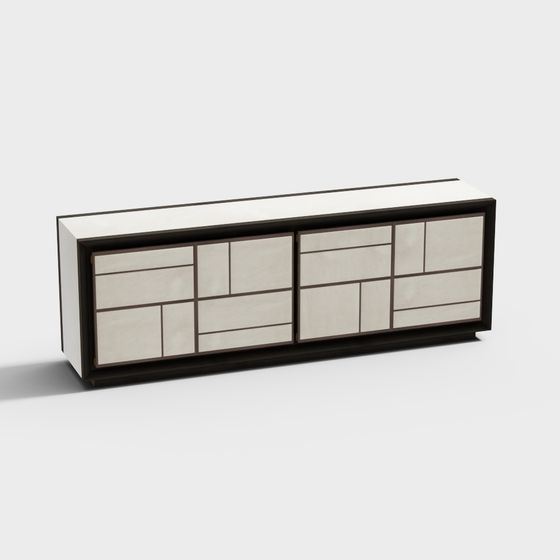 City Window TV Stand 3D model
