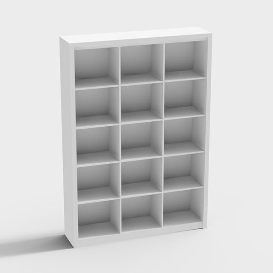 Stylish Bookshelf 3D model for Modern Interiors