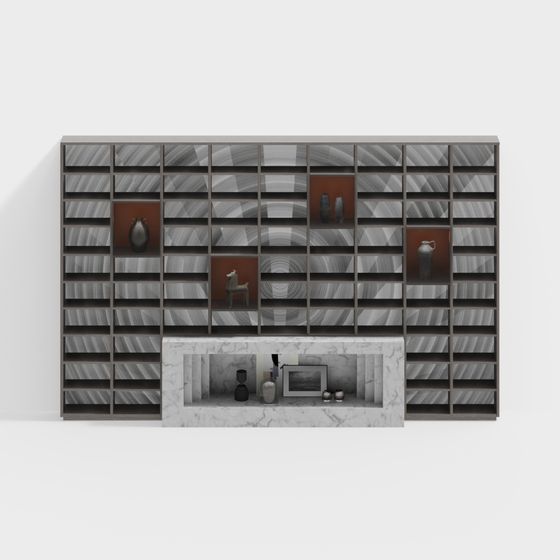 Urban Bookshelf 3D model for Modern Interiors
