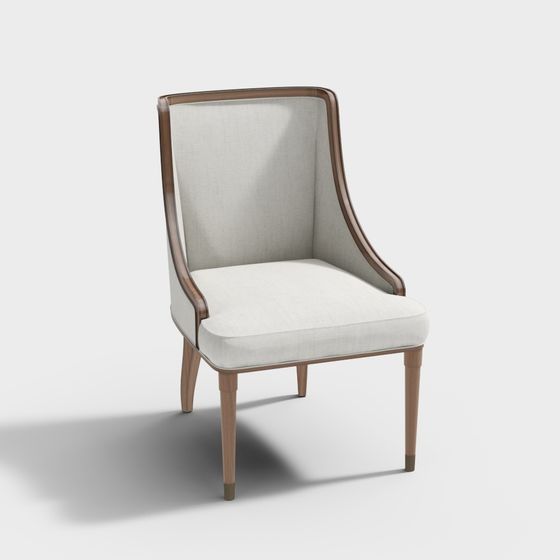Baker Dining Armchair 3D Model in Black