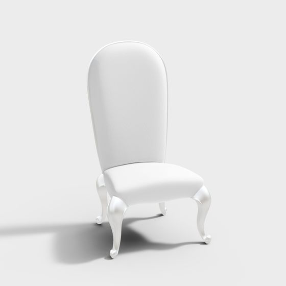 Chic High-Back Chair 3D Model