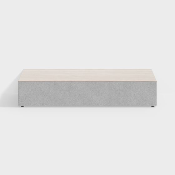 Concrete Base Coffee Table 3D model
