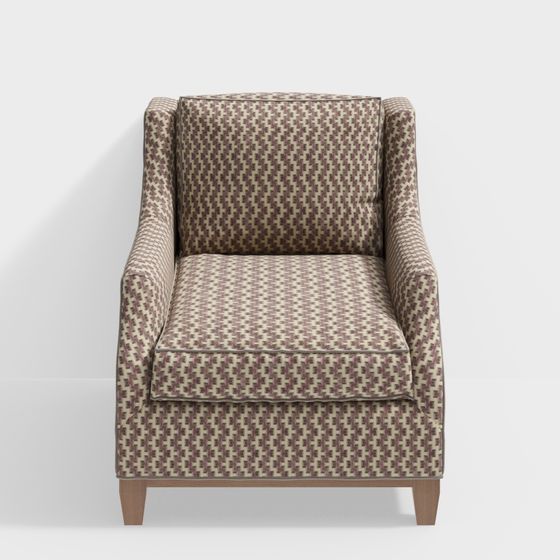 Comfortable Low-Poly Sofa 3D model