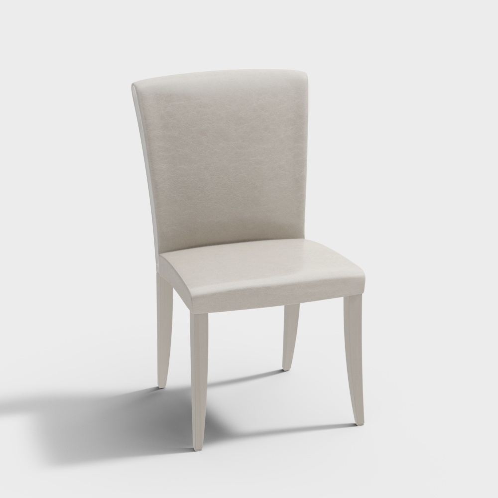 Elegant Low-Polygon Dining Chair 3D model