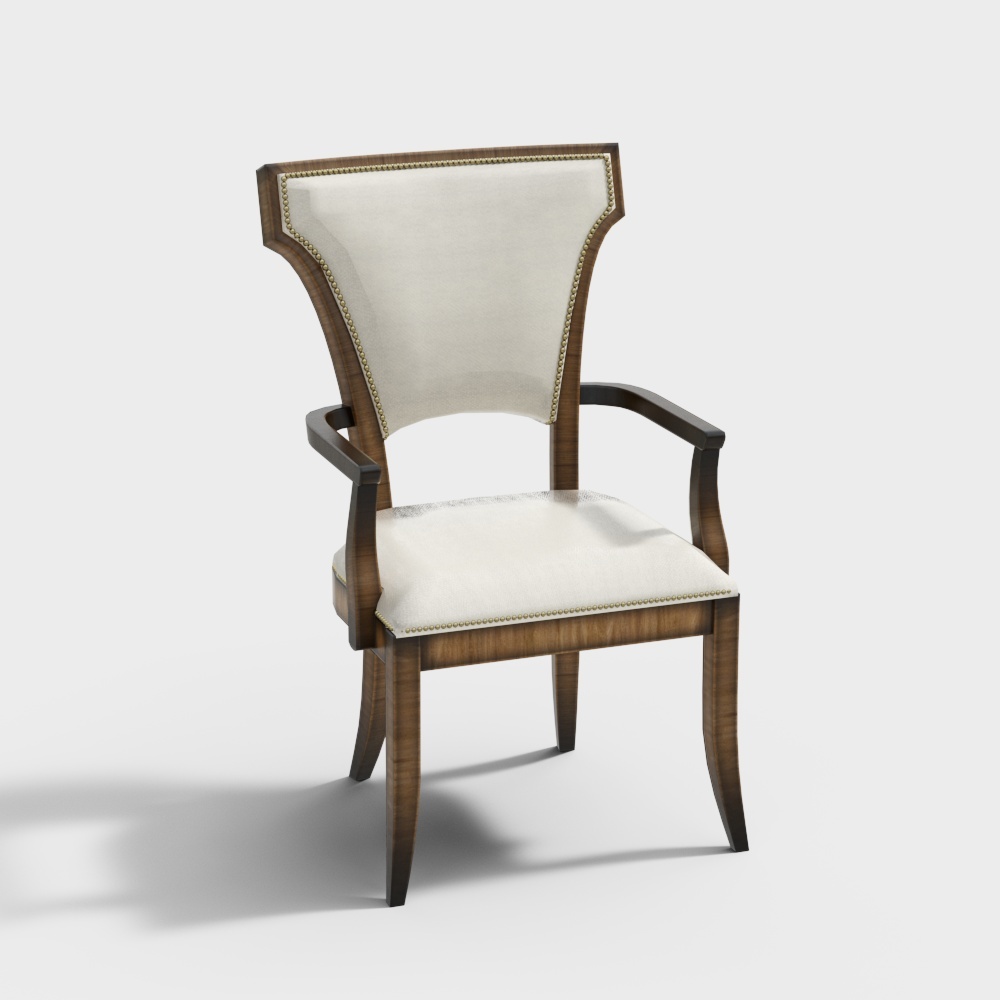 Elegant Low-Poly Armchair 3D model for Modern Design