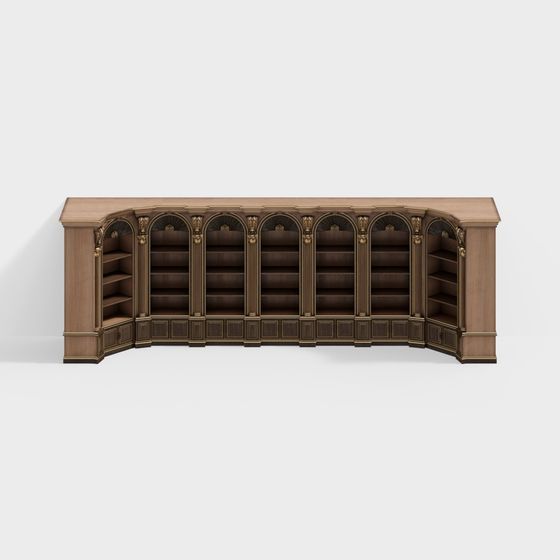 Elegant Bookshelf 3D model