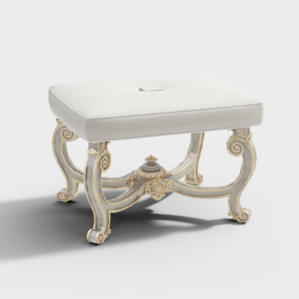 Panca intagliata in stile barocco