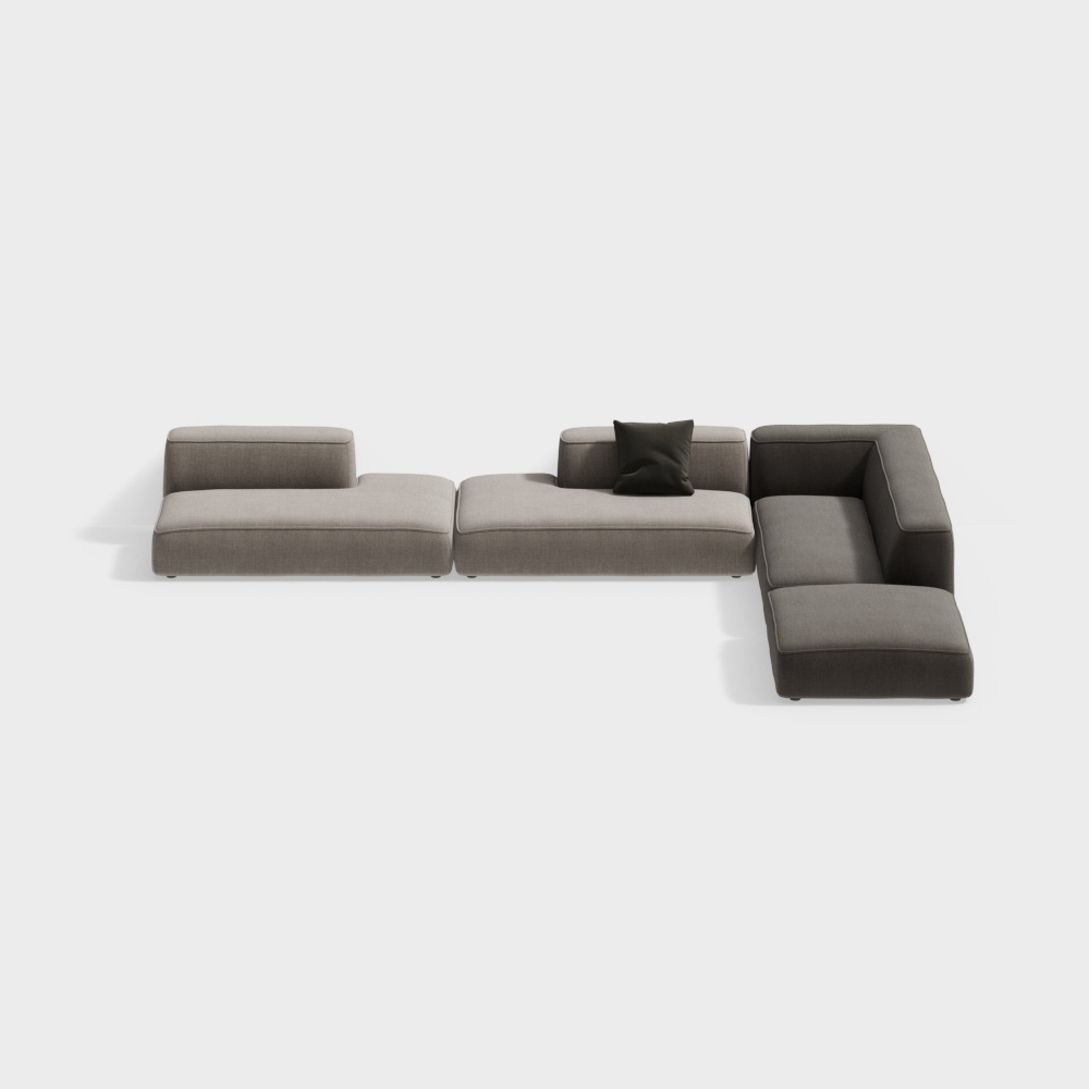 Contemporary trend fabric sofa（sofa）grey