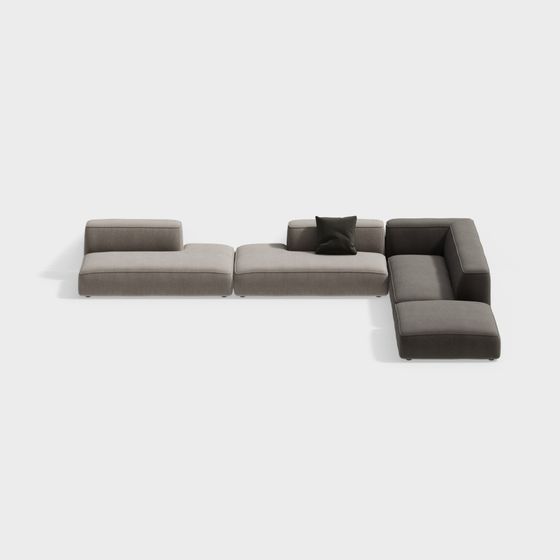 Urban Comfort 3D model Sofa for Modern Spaces