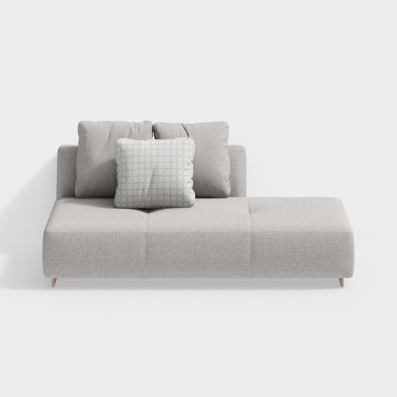 Modern Minimalist Low-Polygon Sofa 3D model