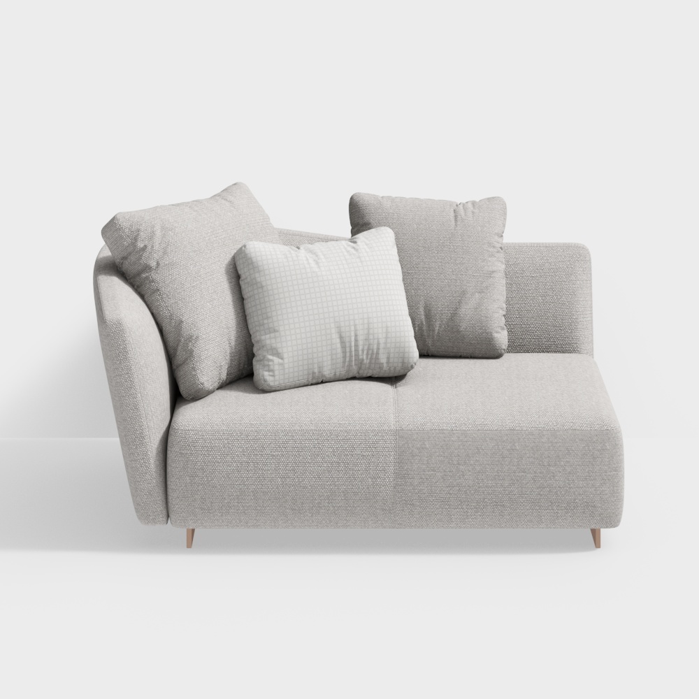 Contemporary trend fabric sofa（sofa）grey