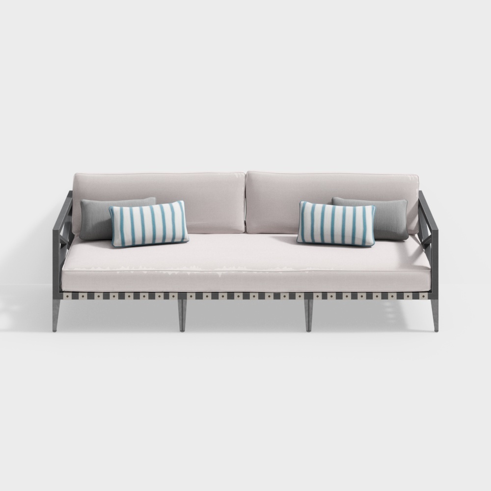 Canapé en tissu tendance contemporain blanc